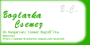 boglarka csemez business card